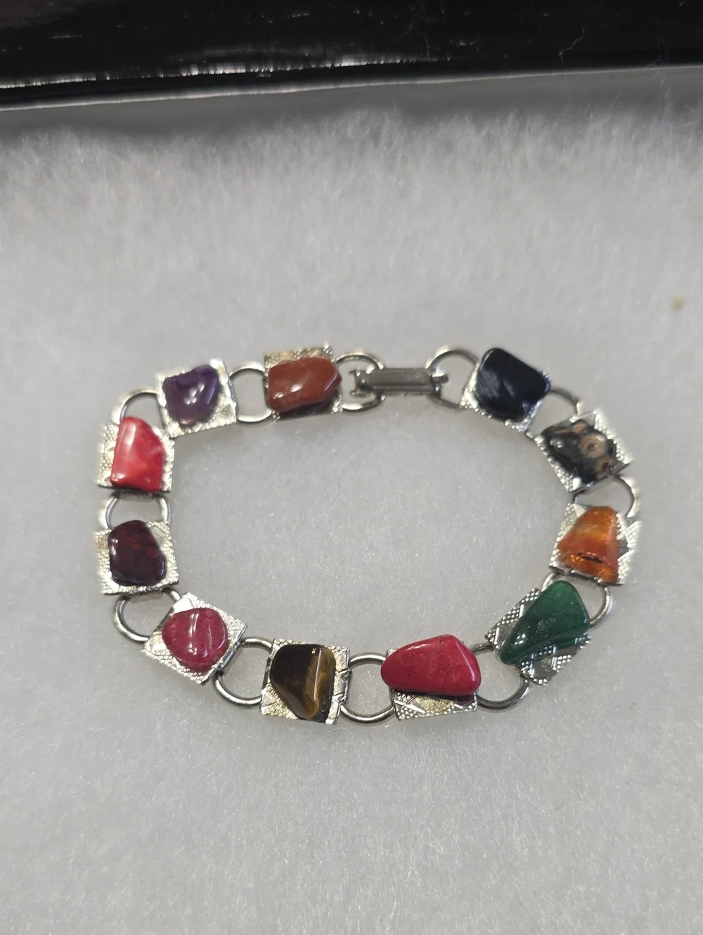 Multicolor Stone Link Bracelet - Women Jewelry